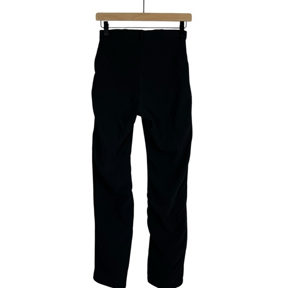 Vintage Black Suede Front and Spandex Women's Straight Leg Pants XS MITCHIE'S - Picture 2 of 8